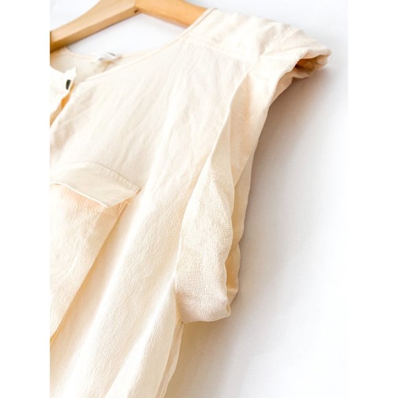 CLUB MONACO CREAM BLOUSE - Picture 3 of 8